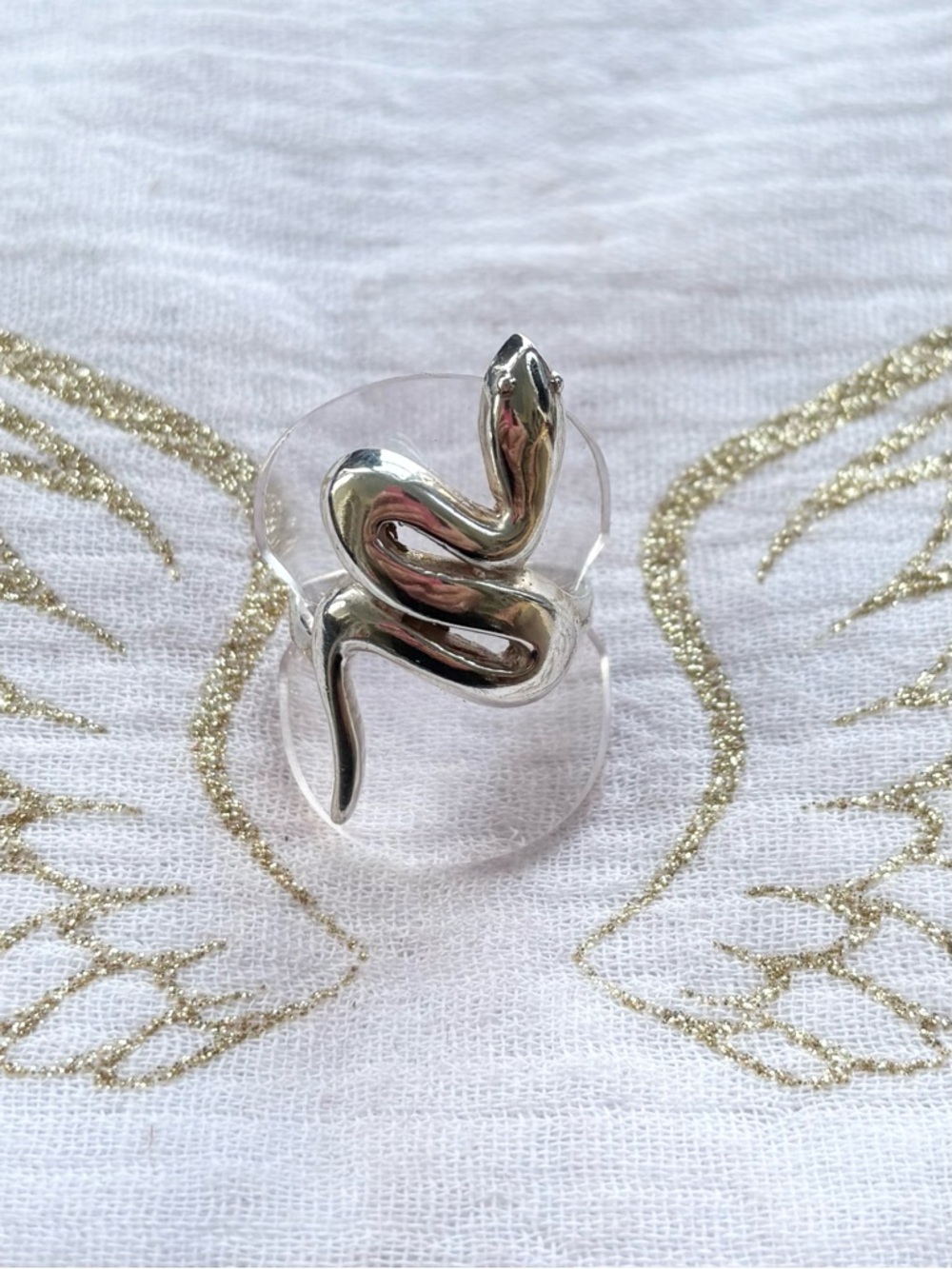 Sterling Silver Snake Coil Ring - Women's Jewelry Size 7.5